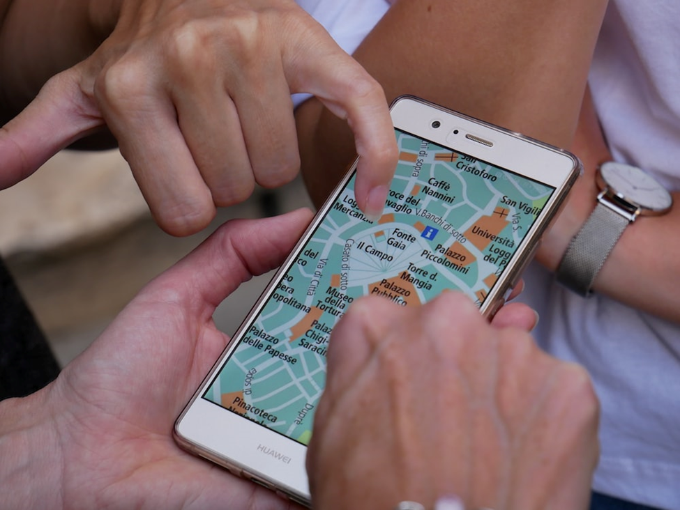 A user tracking the location of the other user using one way phone location tracking